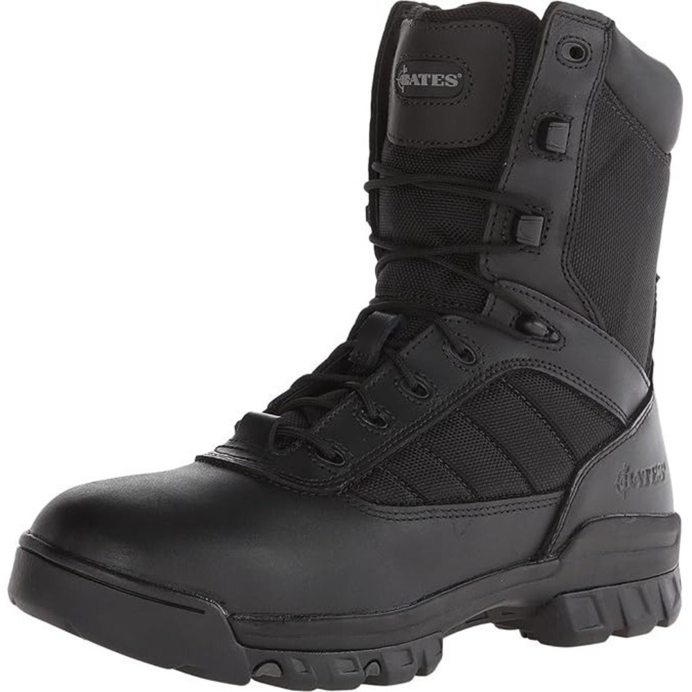 Men's Bates Tac Sport 8" Side Zip Tactical Boots Black Size 7 Boot Zipup New!